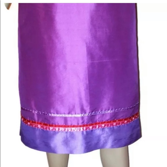 Vintage Jillian Jones Purple Silk Beaded Cocktail Dress Sleeveless Zip Back - Picture 4 of 13